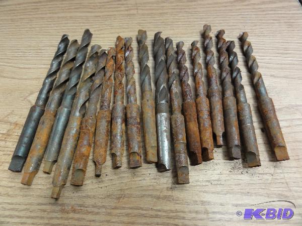 lot 5189 image: (17) Drill Bits, Morse Taper #2, MT2, 12&quo...