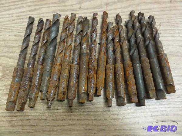 lot 5190 image: (17) Drill Bits, Morse Taper #2, MT2, up to 3...