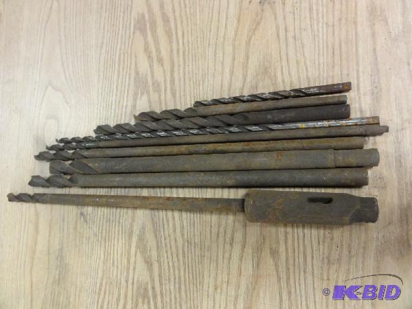 lot 5191 image: (9) Assorted Long Shank Drill Bits...