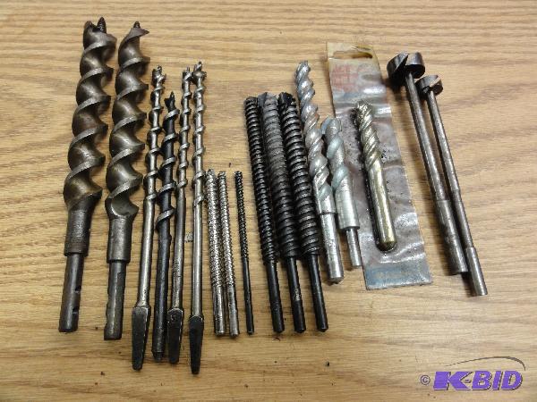 lot 5199 image: (17) Assorted Drill Bits, Wood, Concrete, Spi...