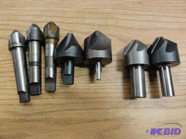 lot 5209 image: (7) Assorted Large Counter Sink Bits, Morse T...
