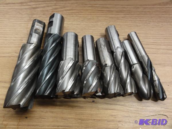 lot 5223 image: (8) Assorted End Mills to Include 1", 1...
