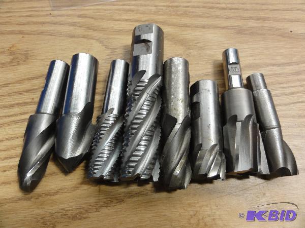 lot 5225 image: (8) Assorted End Mills to Include 1", 1...