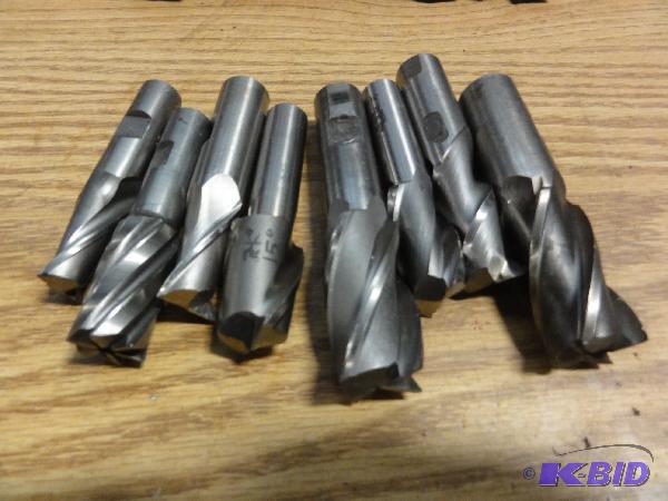 lot 5227 image: (8) Assorted End Mills to Include 34",...