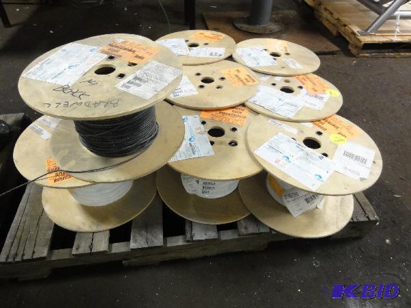 lot 5265 image: Lot of (10) Spools of Single Stranded Wire, A...