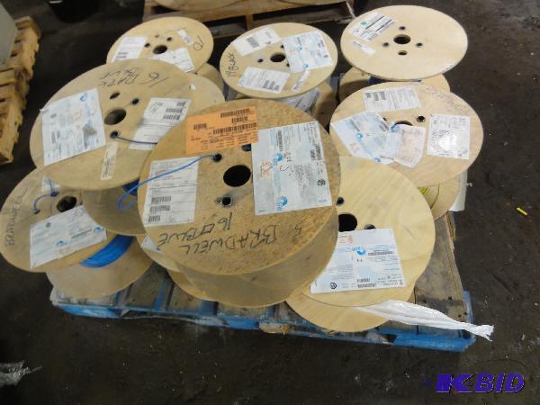 lot 5267 image: Lot of (10) Spools of Single Stranded Wire, A...
