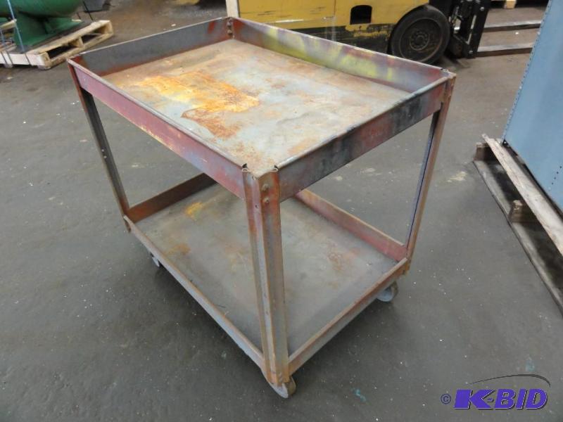 lot 5276 image: Metal Cart Approximate 23" x 35" x ...