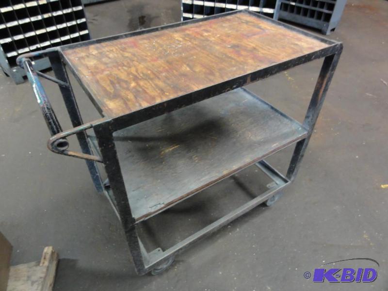 lot 5277 image: Heavy Duty Metal Carts Approximate 20" x...