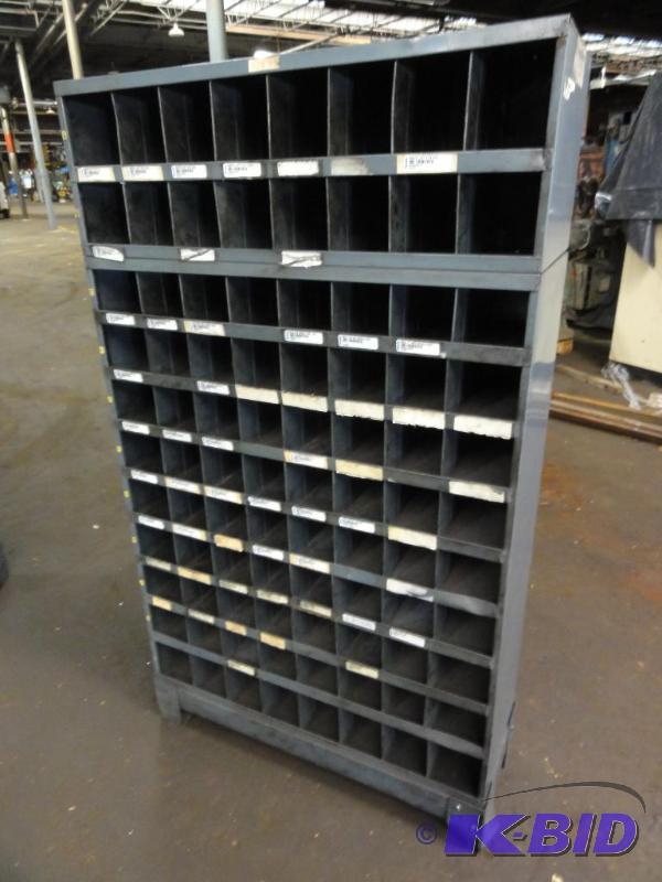 lot 5278 image: (88) Compartment Pigeon Hole Parts Bin Cabine...