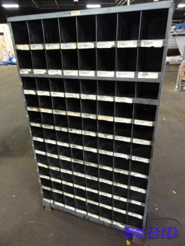 lot 5279 image: (88) Compartment Pigeon Hole Parts Bin Cabine...
