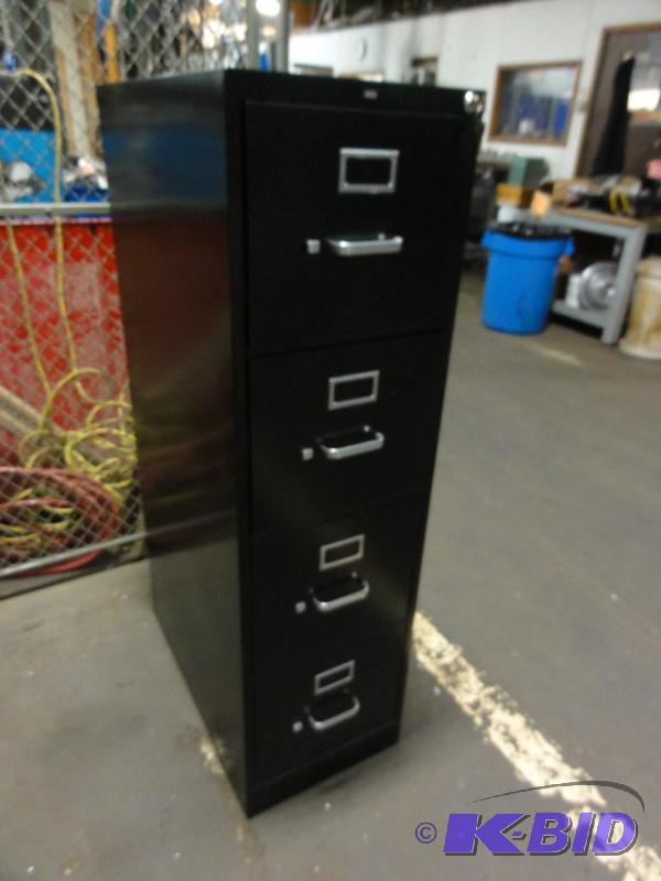 lot 5301 image: Hon 4-Drawer Filing Cabinet With Key Overall ...