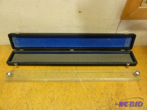 lot 6 image: Optical Gaging Products 24" Glass Ruler ...