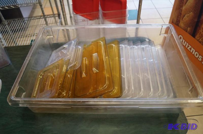 lot 63 image: plastic tubs and lids