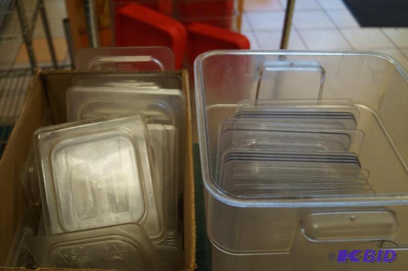 lot 69 image: plastic tubs and lids
