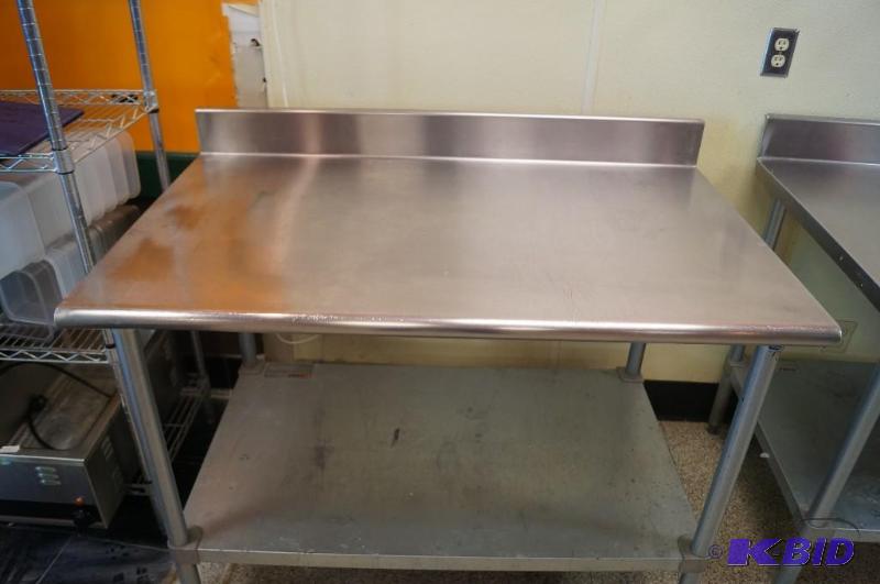 lot 87 image: stainless steel tables