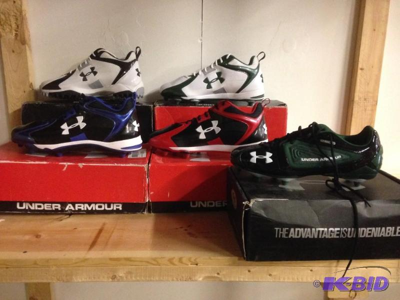 5 Pairs Under Armor Football cleats.