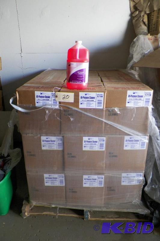 33 Cases New in Box All Purpose Cleaner.   4 Gallons per case.  RETAIL $14.99 per gallon.