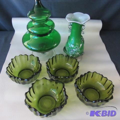 Green Depression Glass