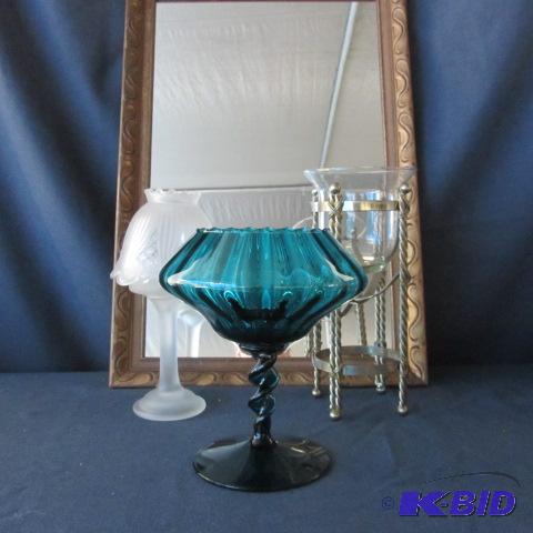 Mirror, Candle Stand, Glass