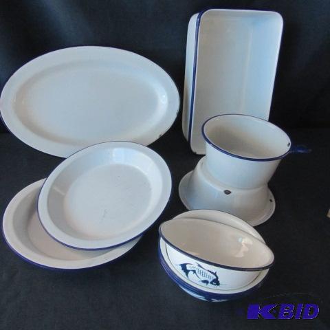 Blue and White Enamel
