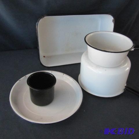 Black and White Enamel