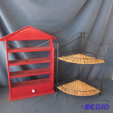 Painted and Wire Shelves