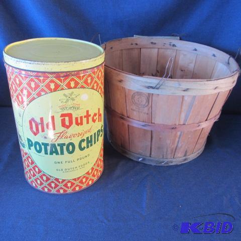 Old Dutch Chip Tin, Basket