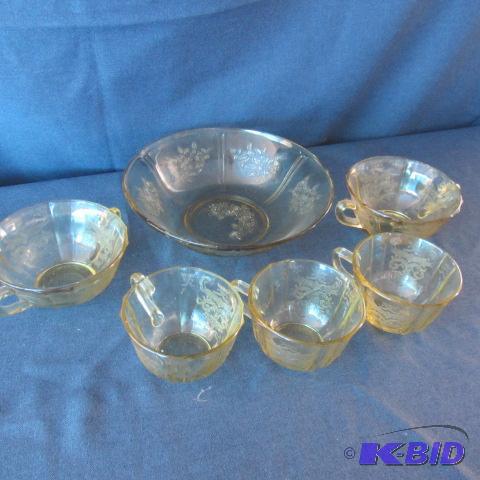 Amber Depression Glass