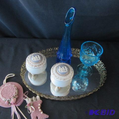 Mirror Tray, Dresser Jars