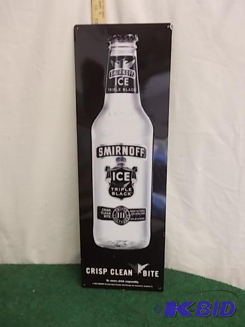 Smirnoff Ice Triple Black Tin Sign 24x8...