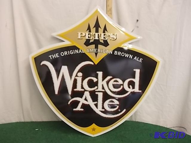 Petes Wicked Ale Tin Sign 27x27...