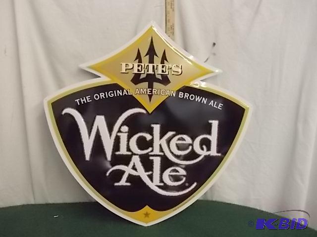 Petes Wicked Ale Tin Sign 27x27...