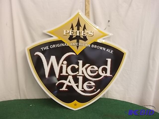 Petes Wicked Ale Tin Sign 27x27...