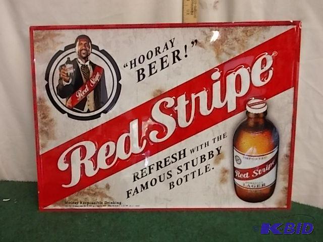 Red Stripe Jamaican Beer Tin Sign 22x16...