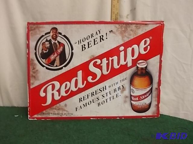Red Stripe Jamaican Beer Tin Sign 22x16...