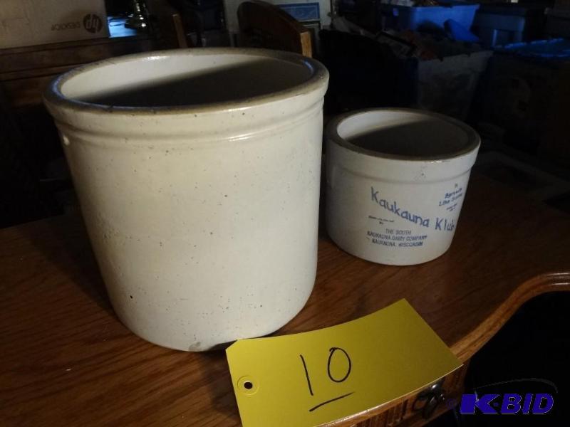 Two Stoneware Crocks