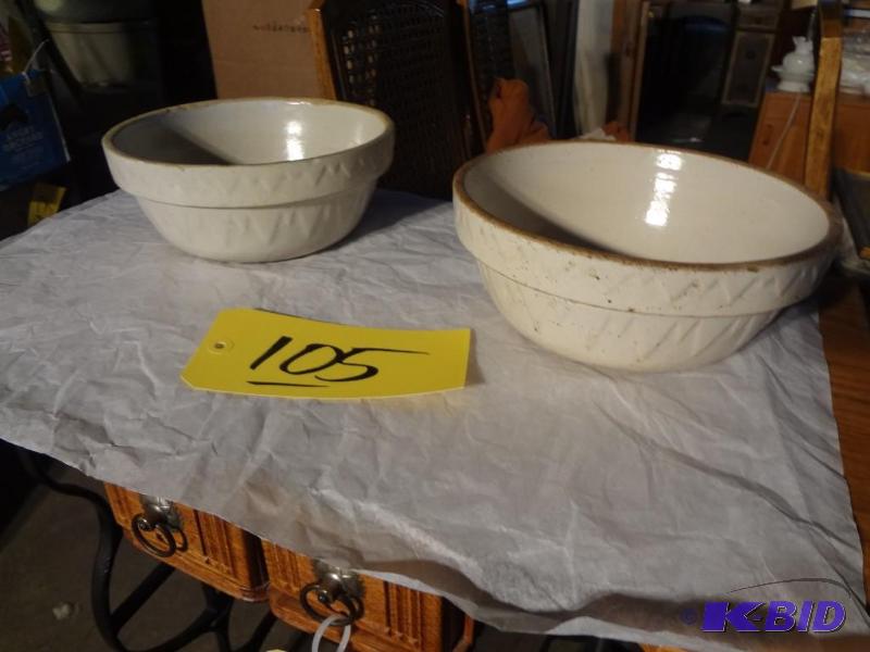 (2) Ruckels Pottery Bowls