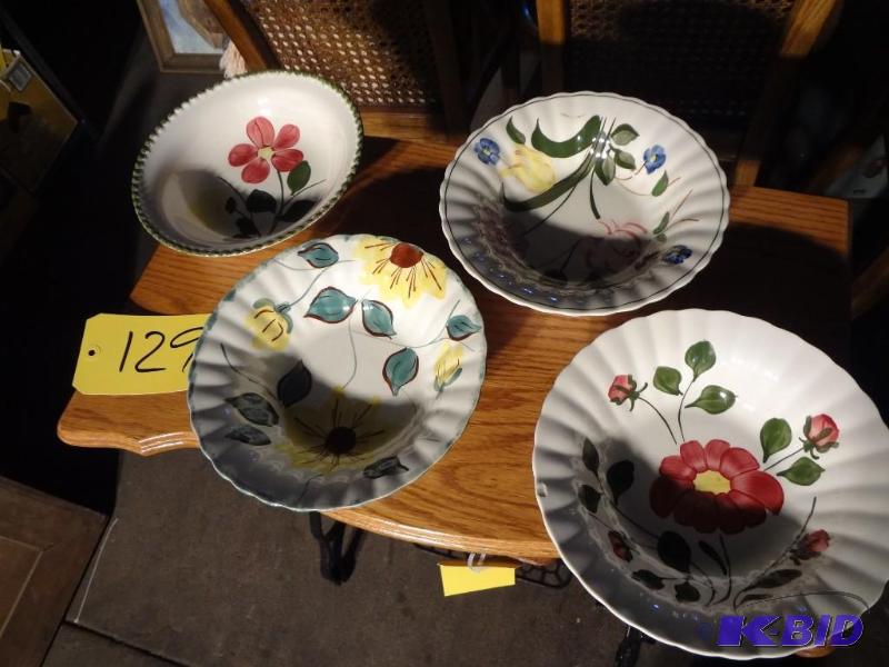 Four Blue Ridge Bowls