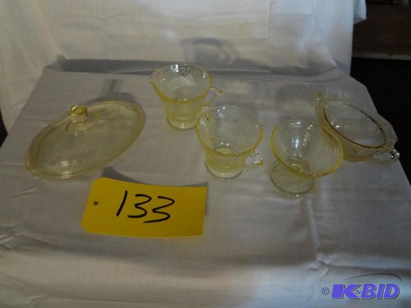 Yellow Depression Glass Pieces