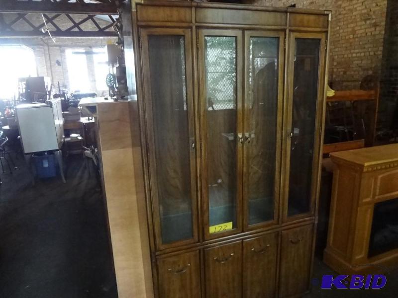 Drexal Lit China Cabinet, large, one piece