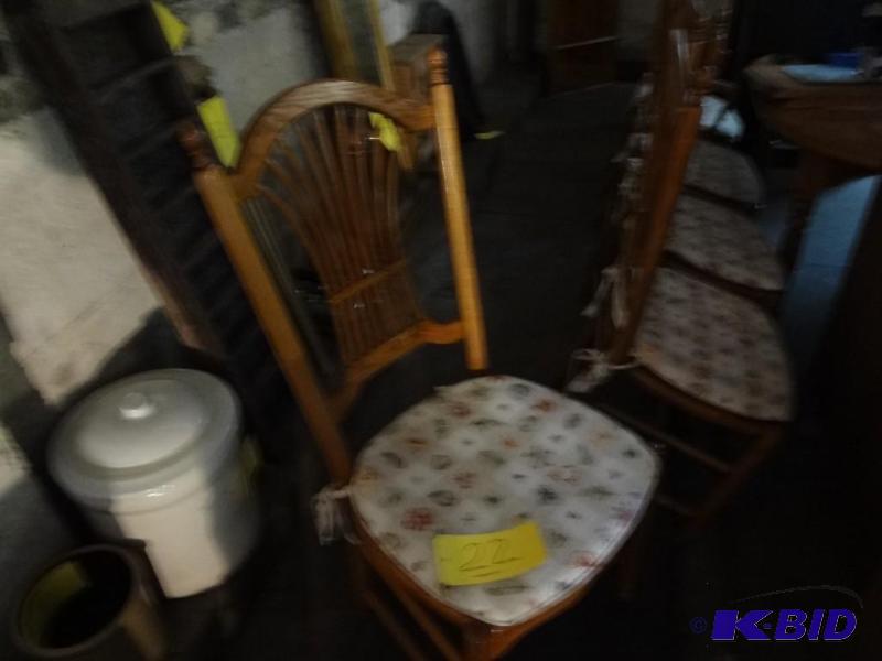 Five S. Bent Bros Oak Chairs
