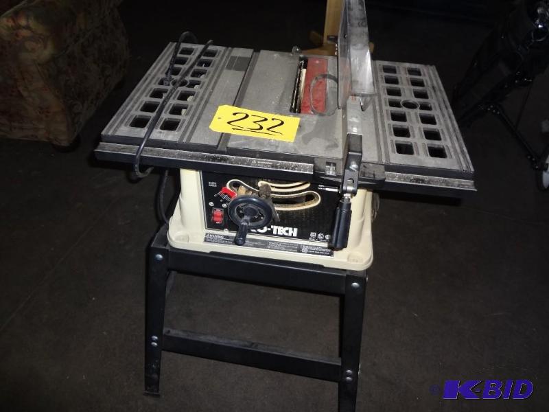 Pro Tech Table Saw, on stand