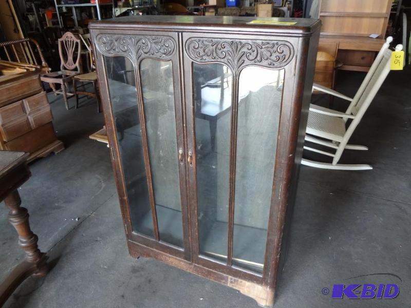 Antique Glass Door Case