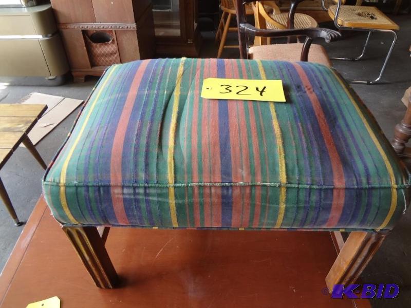 Striped Foot Stool