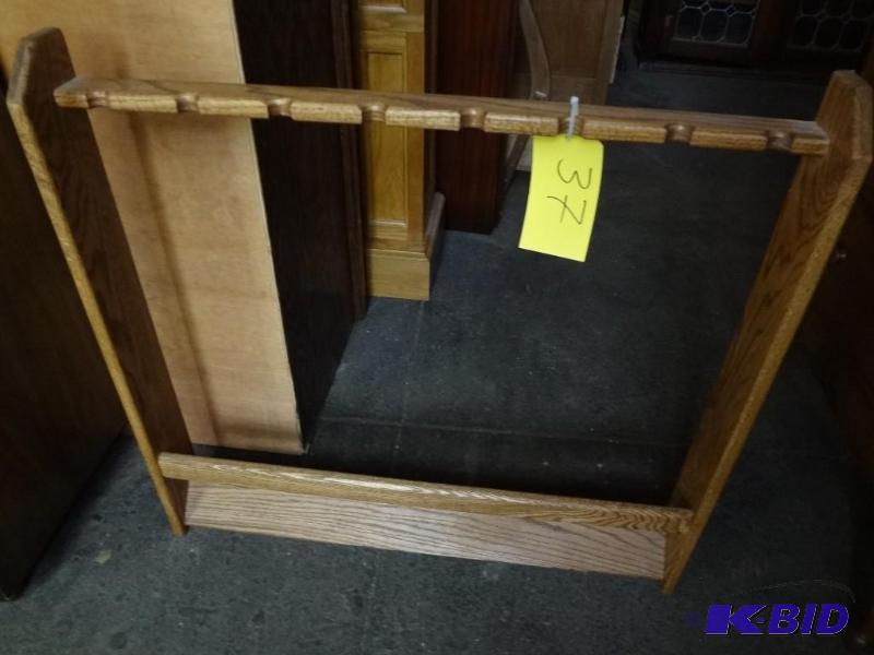 Oak Pool Cue Rack