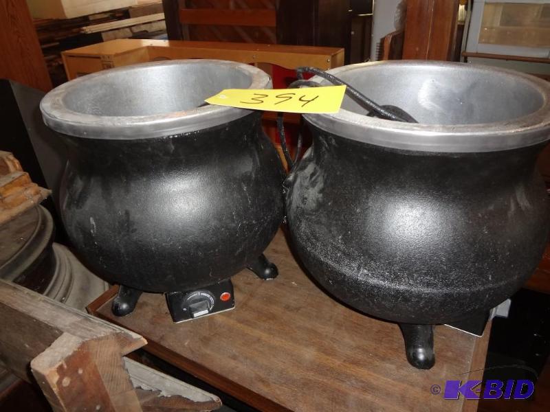 Two Large Electric Crocks