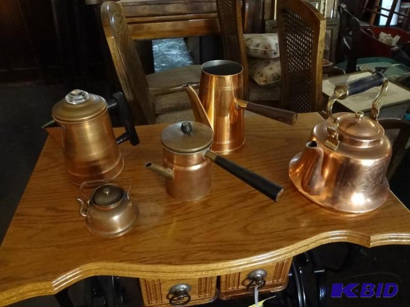 5 Copper pots