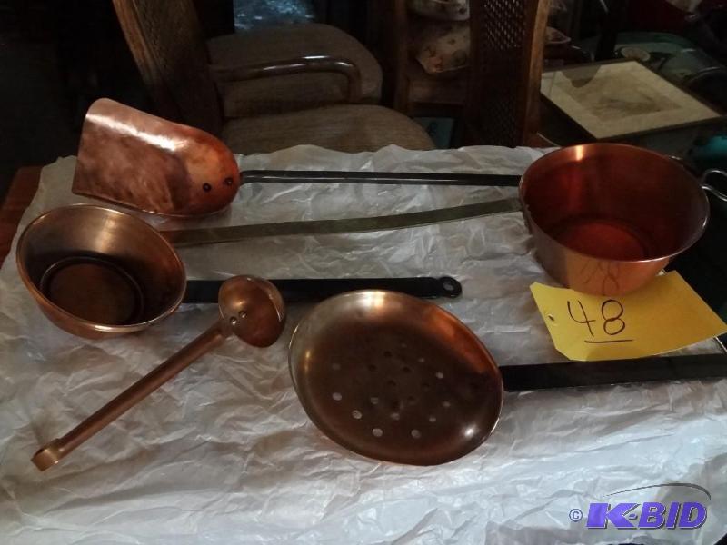Copper Ladles and Scoops
