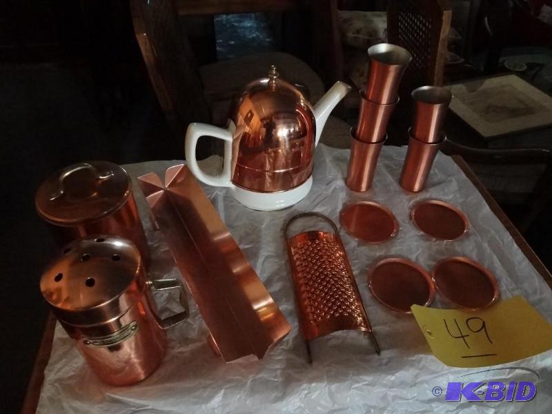 Copper Drink Set and other pieces