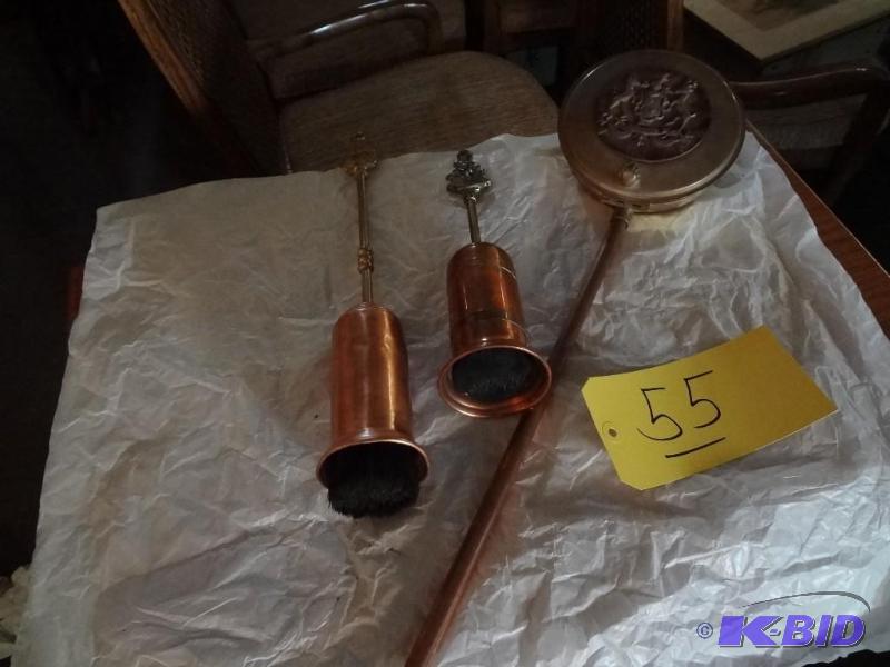 2 Copper Dusters wships, copper handled brass
